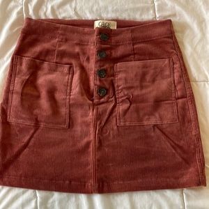 Rose colored autumn corduroy women’s skirt!